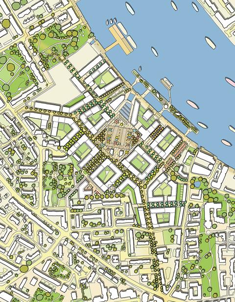 Convoys Wharf masterplan by Farrells