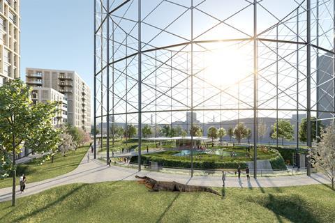 How the alligator park could look in the gasholder on Old Kent Road