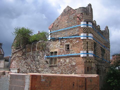 The grade II* listed Castle House in Bridgwater seen pre-restoration