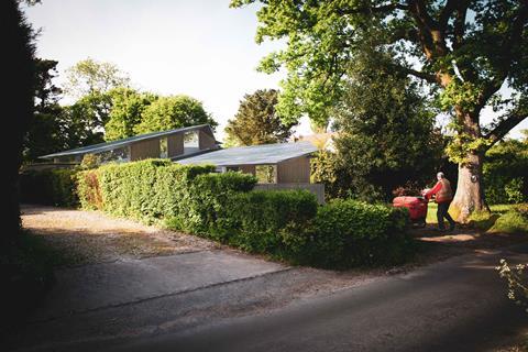 West view of the Hertfordshire home designed by Knox Bhavan for Henry Fraser