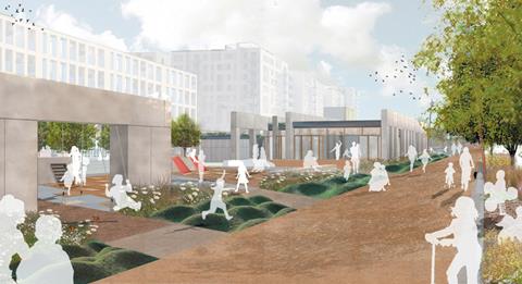 Entry A — One of the five competition entries for the Olympic Park Legacy's North Park vision.