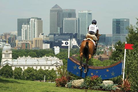 The equestrian course in Greenwich Park