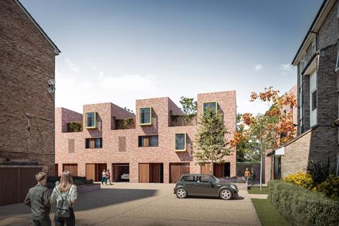 Stockwool's three-storey mews houses designed for an infill site in Stratford
