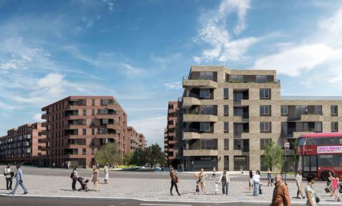 Sheppard Robson's 620-home Romford proposals, drawn up for Affinity Rom Valley