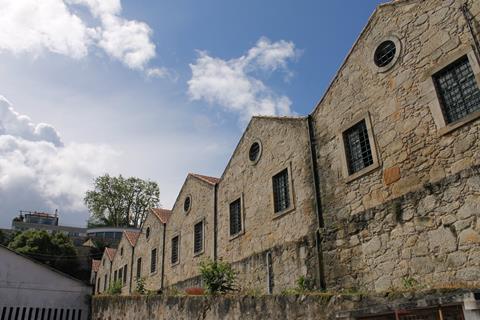 Warehouse exteriors at the World of Wine site in Vila Nova de Gaia