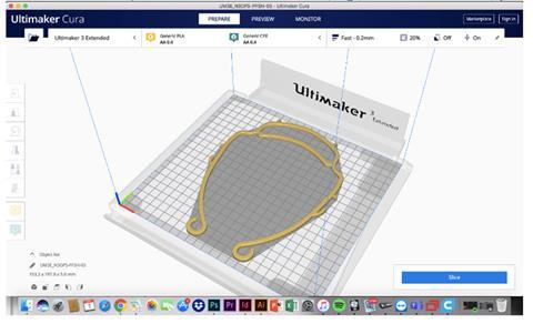 The Industry Prints 3D printing masks computer screen