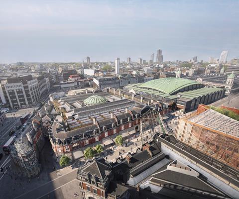 Museum of London: View across the campus from the south-west (2020 visualisation)