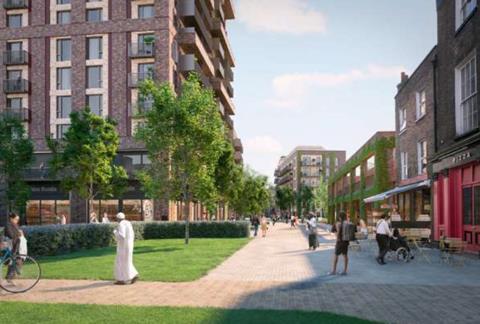 Stroudley Walk seen from the north, under RMA Architects' proposals
