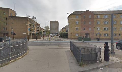 Stroudley Walk seen from Bow Road