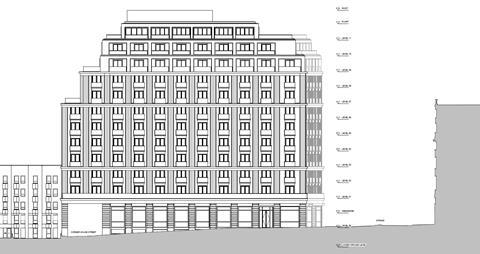 Squire & Partners 5 Strand proposals seen from the east