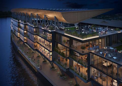 Populous' proposed Riverside Stand at Fulham's Craven Cottage