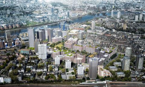 Overview of the Winstanley and York Road Estates regeneration plans, drawn up by HTA, Henley Halebrown and LA Architects