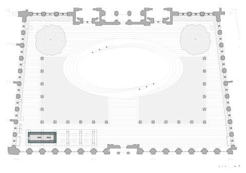 V&A Garden Cafe by Reed Watts Architects - courtyard plan