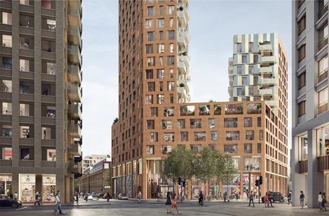 Tottenham Hale proposal for Argent by AHMM, Alison Brooks and PTEa