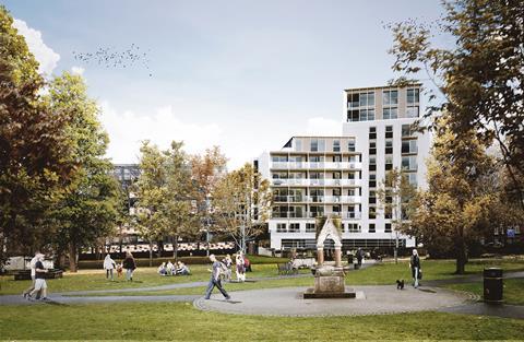 DLA Architecture's Newhams Yard scheme, designed for Galliard Homes