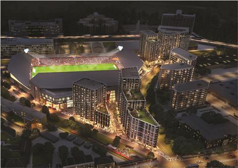 Brentford FC Community Stadium BCS-night-time-CGI-September-2017