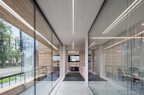 Moxon Architects' extension to the Cairngorms National Park Authority headquarters, which was officially opened on 16 November