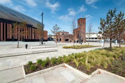 Everton plaza with engine house