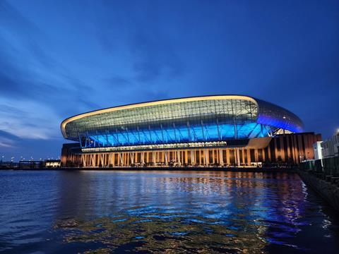 Everton stadium from Mersey Nick Tyrer