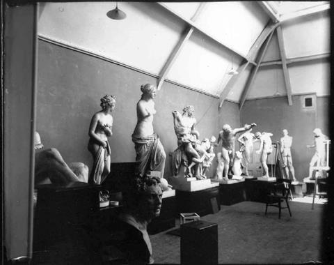 Tullie House Museum and Art Gallery's upper gallery, pre 1940s