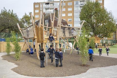 Ashburnham Community School playground, World's End Estate, by Foster and Partners