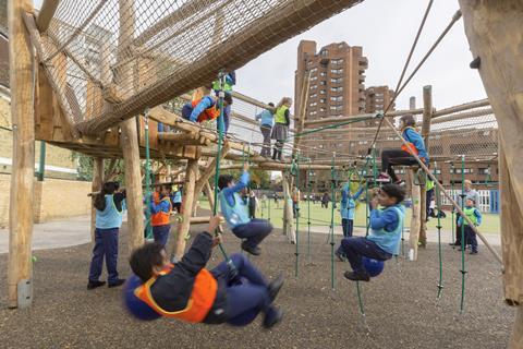Ashburnham Community School playground, World's End Estate, by Foster and Partners