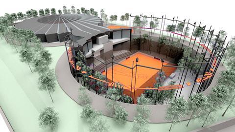 Sports venue - WOO Architects' shortlisted entry for National Grid gasholder base competition