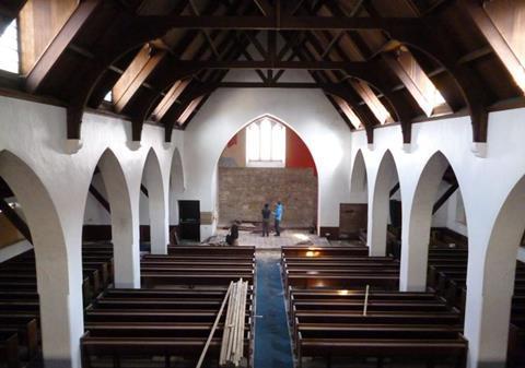 St Andrew's Church in Lochgelly, during refurbishment