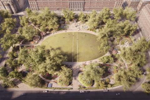 Grosvenor Square aerial view