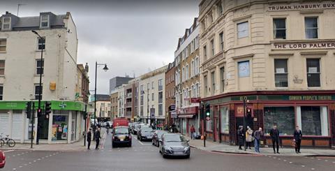 Drummond Street, seen from Hampstead Road