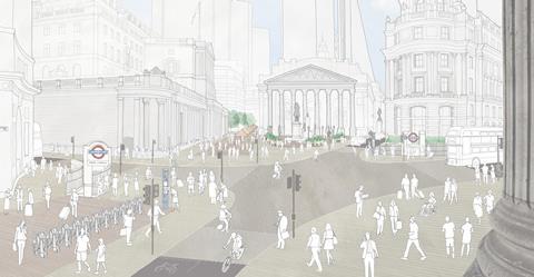 One of the City of London's visions for pedestrianising Bank Junction