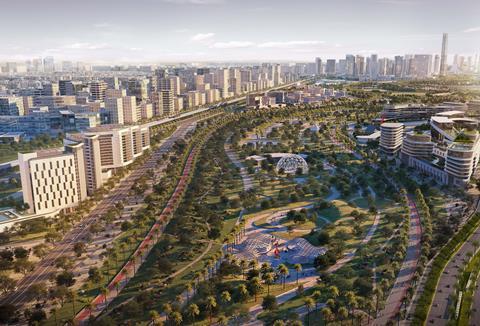 The Capital Park district of Cairo's New Administrative Capital, masterplanned by Dar Group