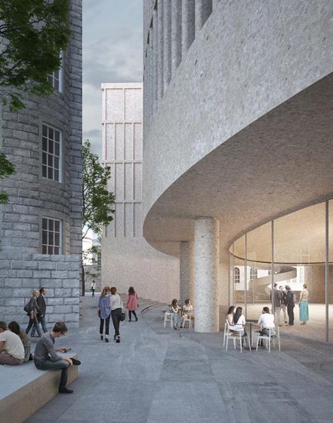 Scottish Chamber Orchestra in Edinburgh by David Chipperfield Architects - alley