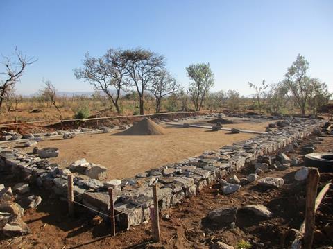 Foundations for one of Felix Holland Architects' Uganda projects