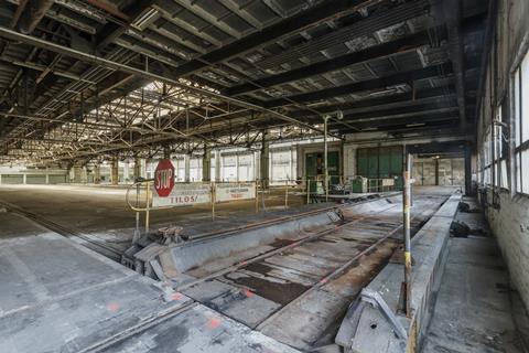 Inside the Northern Maintenance Depot in Budapest, which is earmarked to become the new Hungarian Transport Museum