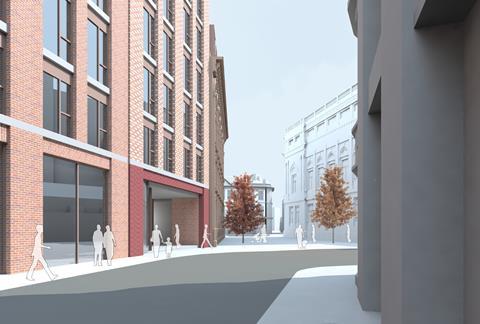 AHMM's Belfast Telegraph project - The Sixth - View looking east down Little Donegall Street