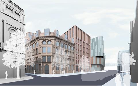 AHMM's Belfast Telegraph project - The Sixth - View looking north up Royal Avenue