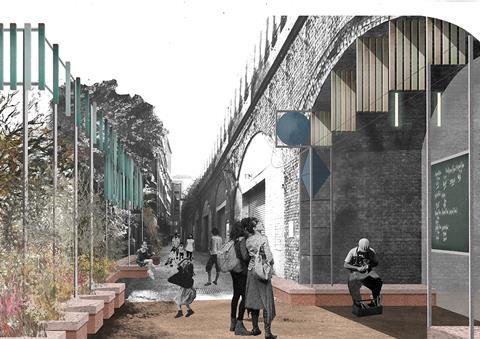 Crossings, Clearings and Parades, by Ludwig Willis Architects: one of the five shortlisted proposals in the Low Line Competition