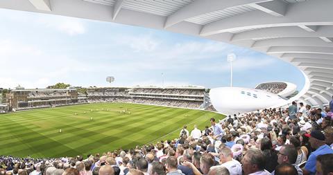 Top-tier view from Wilkinson Eyre's Lord's Compton and Edrich stands