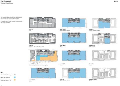 101 Whitechapel High Street - Foster and Partners proposal for South Street- floor plans