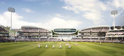 Wilkinson Eyre's Compton and Edrich stands, with Future Systems’ Lord’s Media Centre