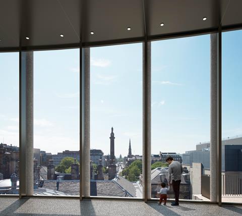 Chipperfield's Dunard Centre in Edinburgh - view to George Street