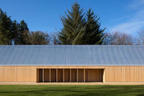 Hoskins Architects' visitors centre for Brodie Castle's 'Garden of Playfulness'