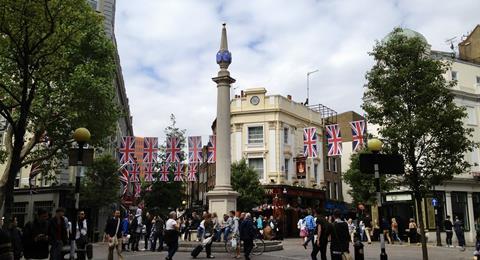 Seven Dials in Covent Garden