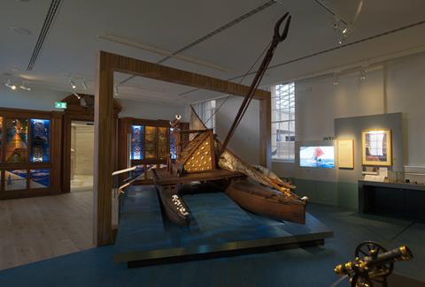 The 'Pacific Encounters' gallery at Purcell's National Maritime Museum in Greenwich