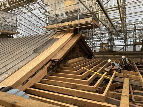 Blenheim great hall roof rear section
