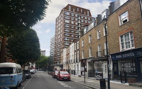 Stephen Davy Peter Smith Architects' proposals for a two-storey extension atop Landward Court in Marylebone