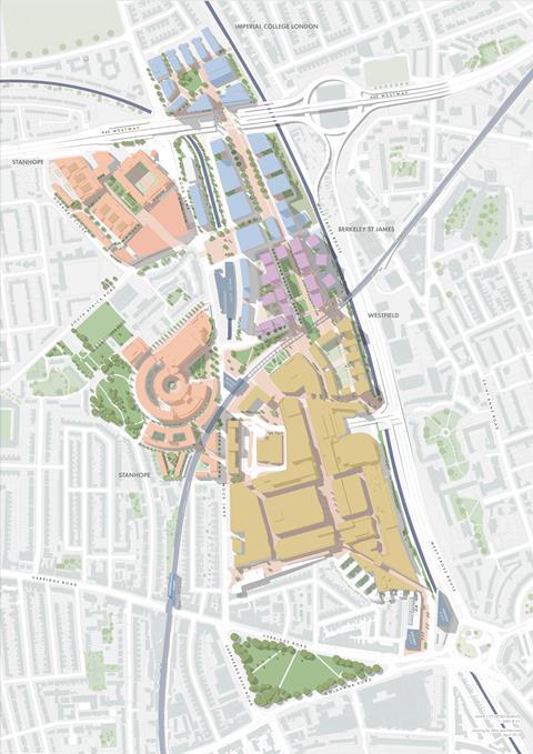 Wider White City redevelopment map showing ownership