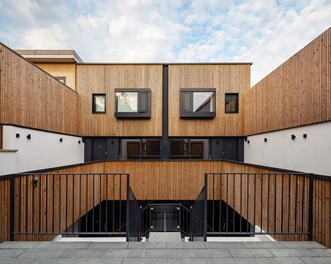 The courtyard area of Wimshurst Pelleriti's Acton Lane scheme 