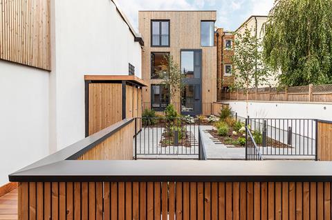 The courtyard area of Wimshurst Pelleriti's Acton Lane scheme 